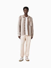AllSaints White Underground 100% Organic Cotton Joggers - Image 4 of 9