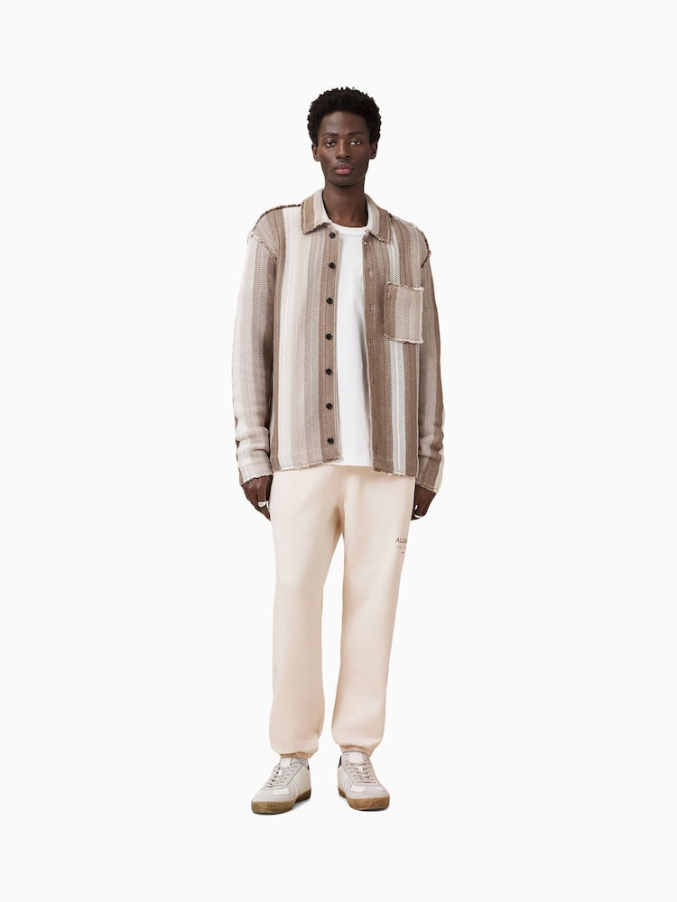 AllSaints White Underground 100% Organic Cotton Joggers - Image 4 of 9