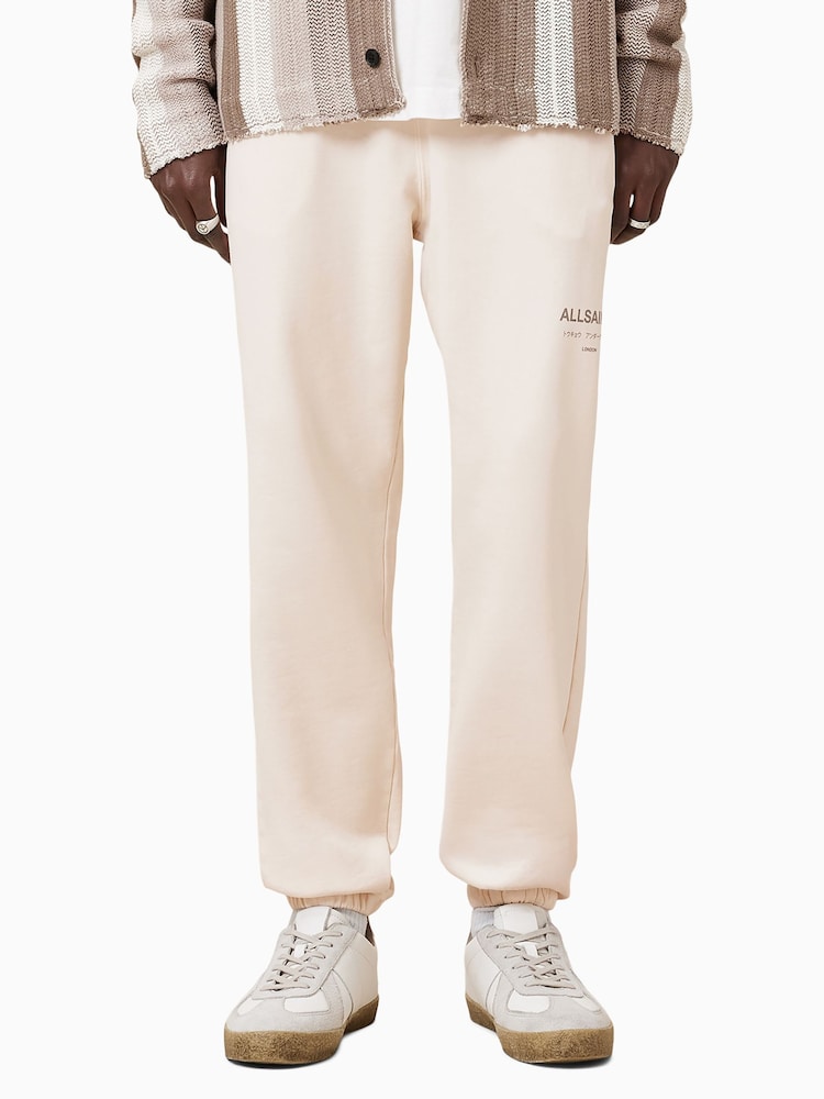 AllSaints White Underground 100% Organic Cotton Joggers - Image 5 of 9