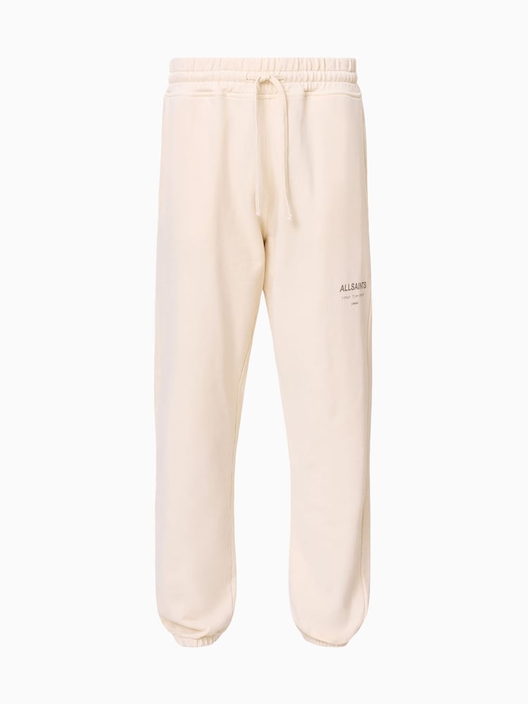 AllSaints White Underground 100% Organic Cotton Joggers - Image 9 of 9