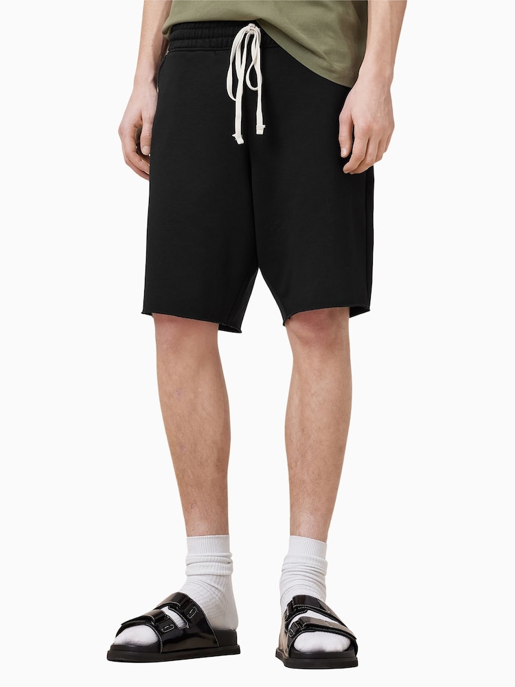 AllSaints Black Helix Sweat Shorts - Image 4 of 9