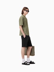AllSaints Black Helix Sweat Shorts - Image 6 of 9