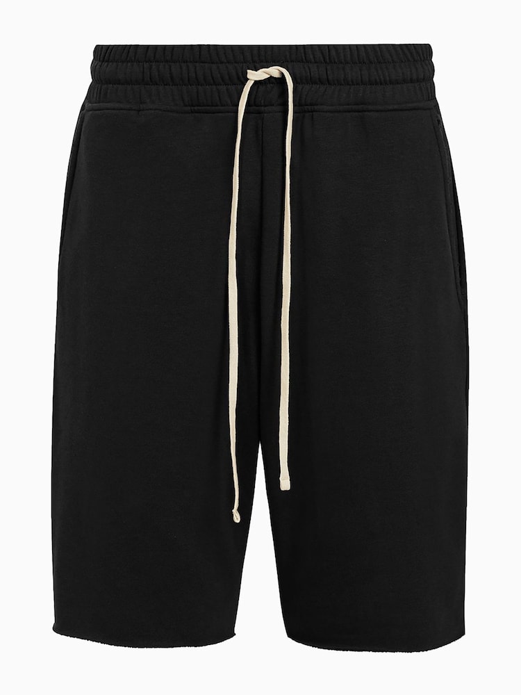 AllSaints Black Helix Sweat Shorts - Image 9 of 9