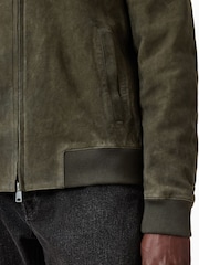 AllSaints Green Buckley Bomber Jacket - Image 4 of 7