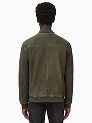 AllSaints Green Buckley Bomber Jacket - Image 6 of 7