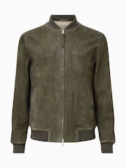 AllSaints Green Buckley Bomber Jacket - Image 7 of 7