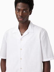 AllSaints White Nyon Short Sleeve 100% Organic Cotton Shirt - Image 2 of 8