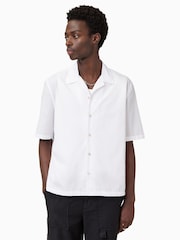 AllSaints White Nyon Short Sleeve 100% Organic Cotton Shirt - Image 4 of 8