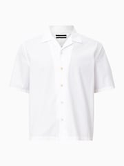 AllSaints White Nyon Short Sleeve 100% Organic Cotton Shirt - Image 8 of 8