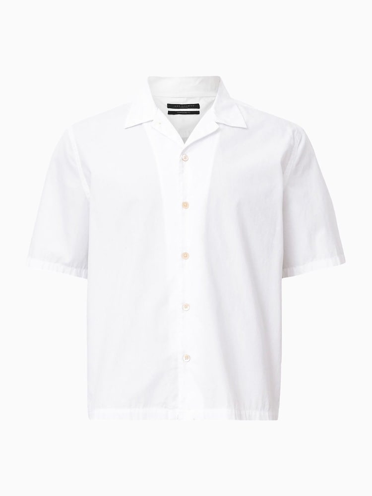 AllSaints White Nyon Short Sleeve 100% Organic Cotton Shirt - Image 8 of 8