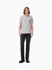 AllSaints Grey 100% Organic Cotton Reform Polo Shirt - Image 3 of 7