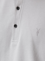 AllSaints Grey 100% Organic Cotton Reform Polo Shirt - Image 7 of 7