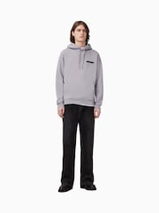 AllSaints Grey 100% Organic Cotton Redact Oth Hoodie - Image 3 of 8