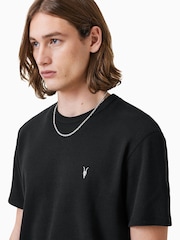 AllSaints Black 100% Organic Cotton Ellis Crew T-Shirt - Image 2 of 7
