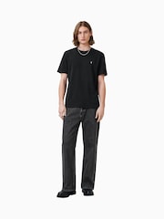 AllSaints Black 100% Organic Cotton Ellis Crew T-Shirt - Image 4 of 7
