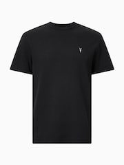 AllSaints Black 100% Organic Cotton Ellis Crew T-Shirt - Image 6 of 7