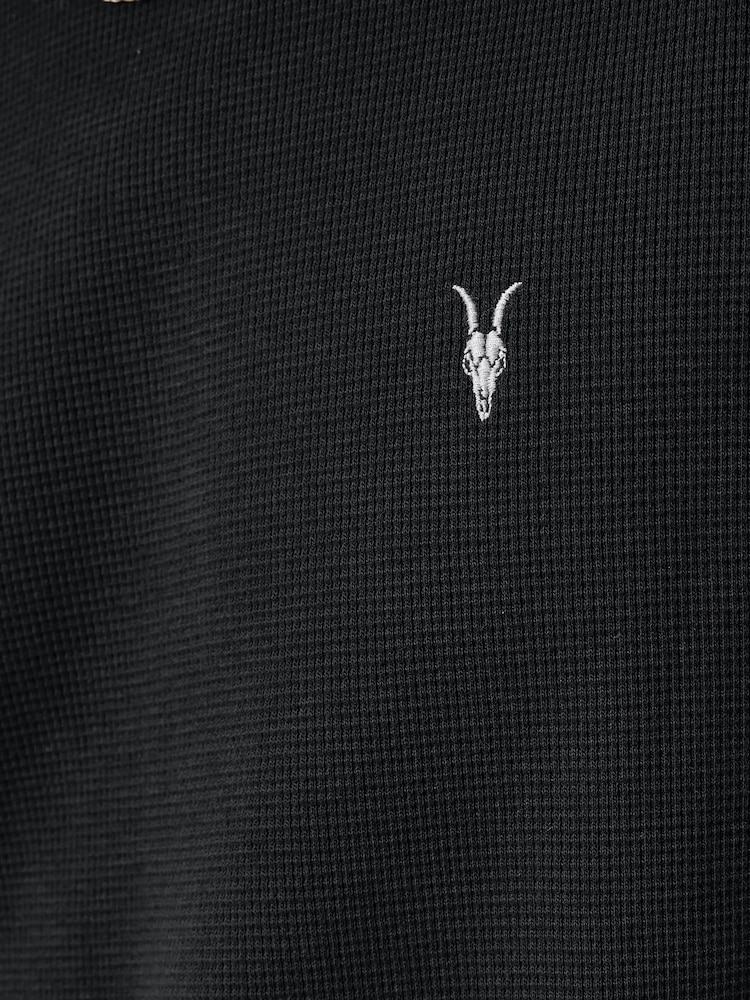 AllSaints Black 100% Organic Cotton Ellis Crew T-Shirt - Image 7 of 7