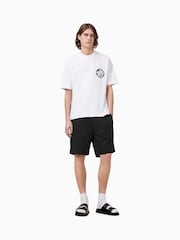 AllSaints Black Hanbury Shorts - Image 1 of 8
