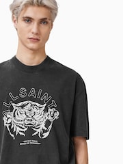 AllSaints Black 100% Organic Cotton Better Days Crew T-Shirt - Image 2 of 7