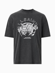 AllSaints Black 100% Organic Cotton Better Days Crew T-Shirt - Image 6 of 7