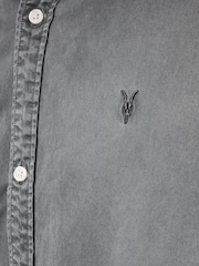 AllSaints Grey Bodhi Long Sleeve Overshirt - Image 5 of 8