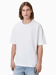 AllSaints White 100% Cotton Sonny Crew T-Shirt - Image 1 of 7