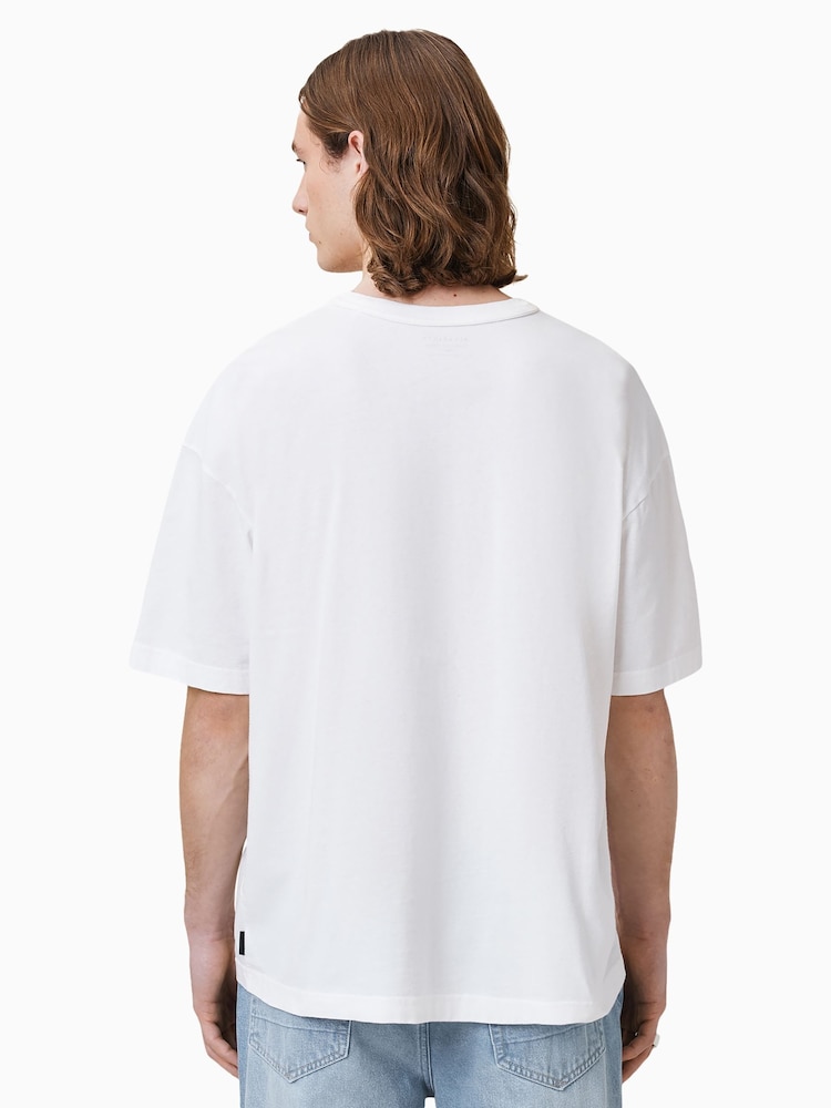 AllSaints White 100% Cotton Sonny Crew T-Shirt - Image 2 of 7