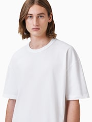AllSaints White 100% Cotton Sonny Crew T-Shirt - Image 6 of 7