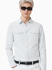 AllSaints White 100% Organic Cotton Macgowan Shirt - Image 3 of 9