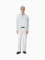 AllSaints White 100% Organic Cotton Macgowan Shirt - Image 4 of 9