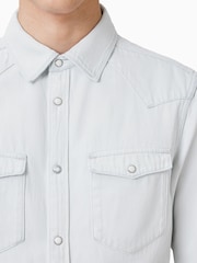 AllSaints White 100% Organic Cotton Macgowan Shirt - Image 6 of 9