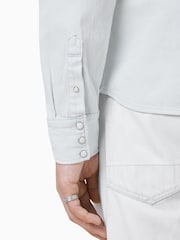AllSaints White 100% Organic Cotton Macgowan Shirt - Image 7 of 9