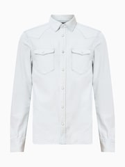 AllSaints White 100% Organic Cotton Macgowan Shirt - Image 9 of 9