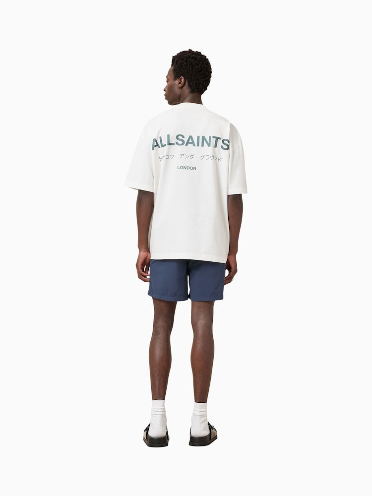 AllSaints Blue Warden Swimshorts - Image 8 of 9