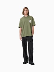 Зеленый - All Saints Orlando Short Sleeve Crew Neck T-Shirt - Image 3 of 6