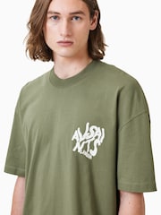 Зеленый - All Saints Orlando Short Sleeve Crew Neck T-Shirt - Image 4 of 6