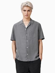 AllSaints Grey Veda Shirt - Image 4 of 8