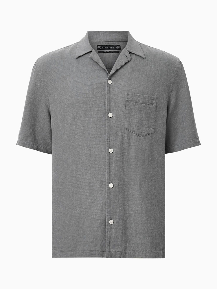AllSaints Grey Veda Shirt - Image 8 of 8