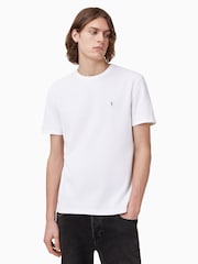 AllSaints White 100% Organic Cotton Ellis Crew T-Shirt - Image 1 of 7