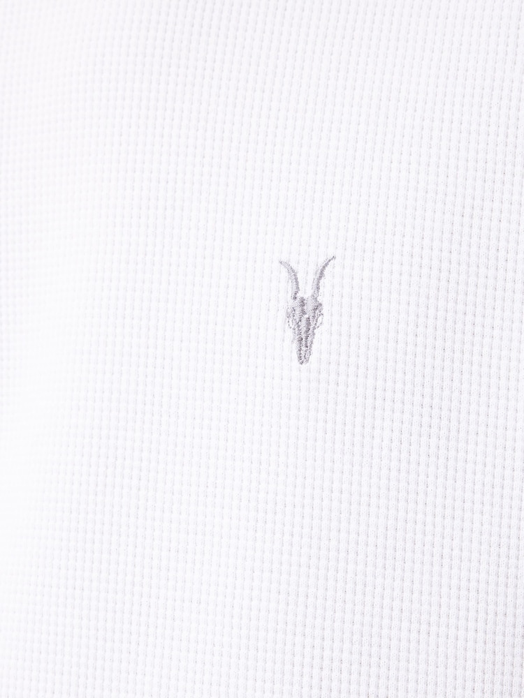 AllSaints White 100% Organic Cotton Ellis Crew T-Shirt - Image 7 of 7