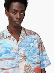 AllSaints Blue Corsican Shirt - Image 2 of 8
