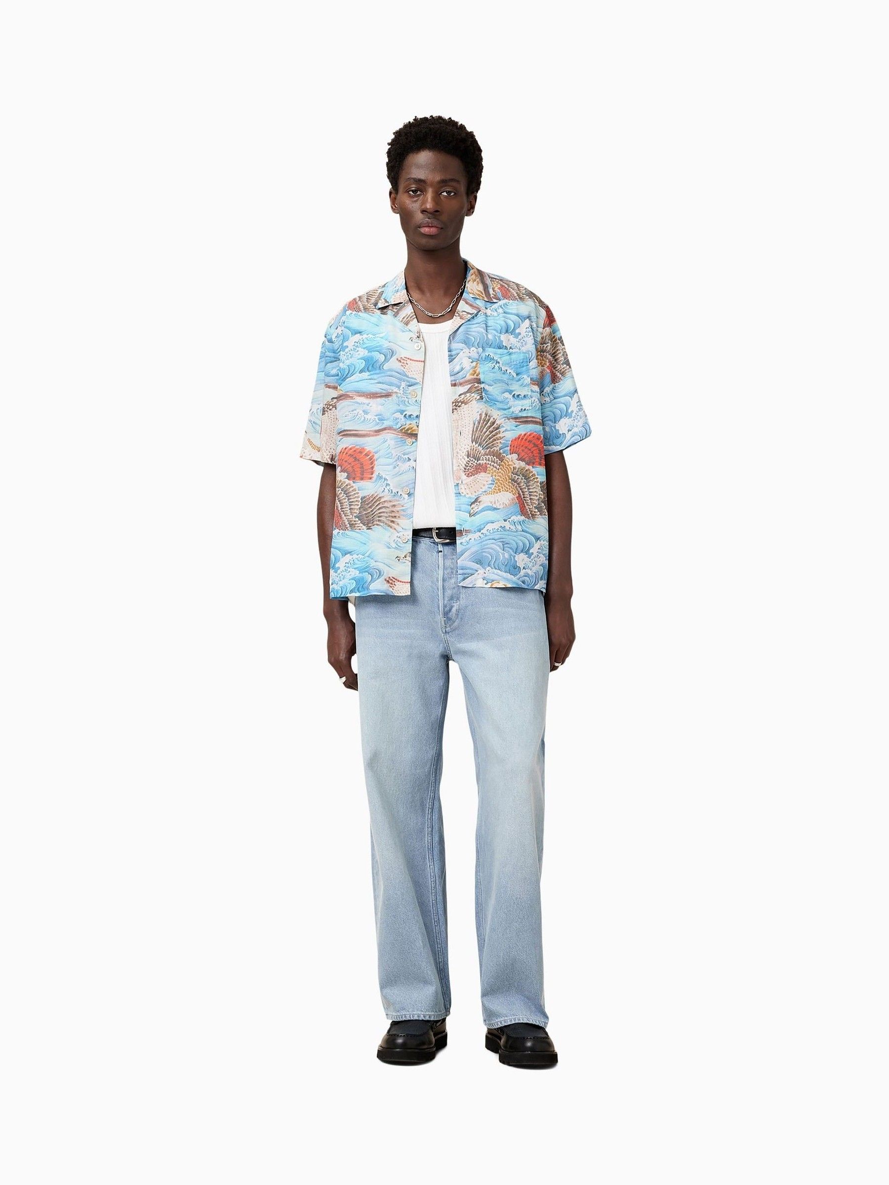 Buy AllSaints Blue Corsican Shirt from Next USA