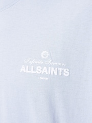 AllSaints Blue 100% Organic Cotton Soleil Crew T-Shirt - Image 8 of 8