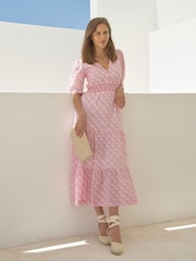 Aspiga White Billie Short Sleeve 100% Cotton Dress - Image 3 of 6