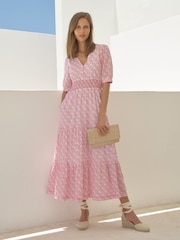 Aspiga White Billie Short Sleeve 100% Cotton Dress - Image 4 of 6