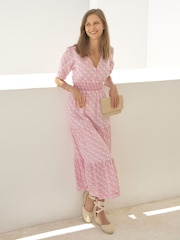 Aspiga White Billie Short Sleeve 100% Cotton Dress - Image 5 of 6