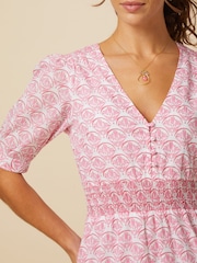 Aspiga White Billie Short Sleeve 100% Cotton Dress - Image 6 of 6