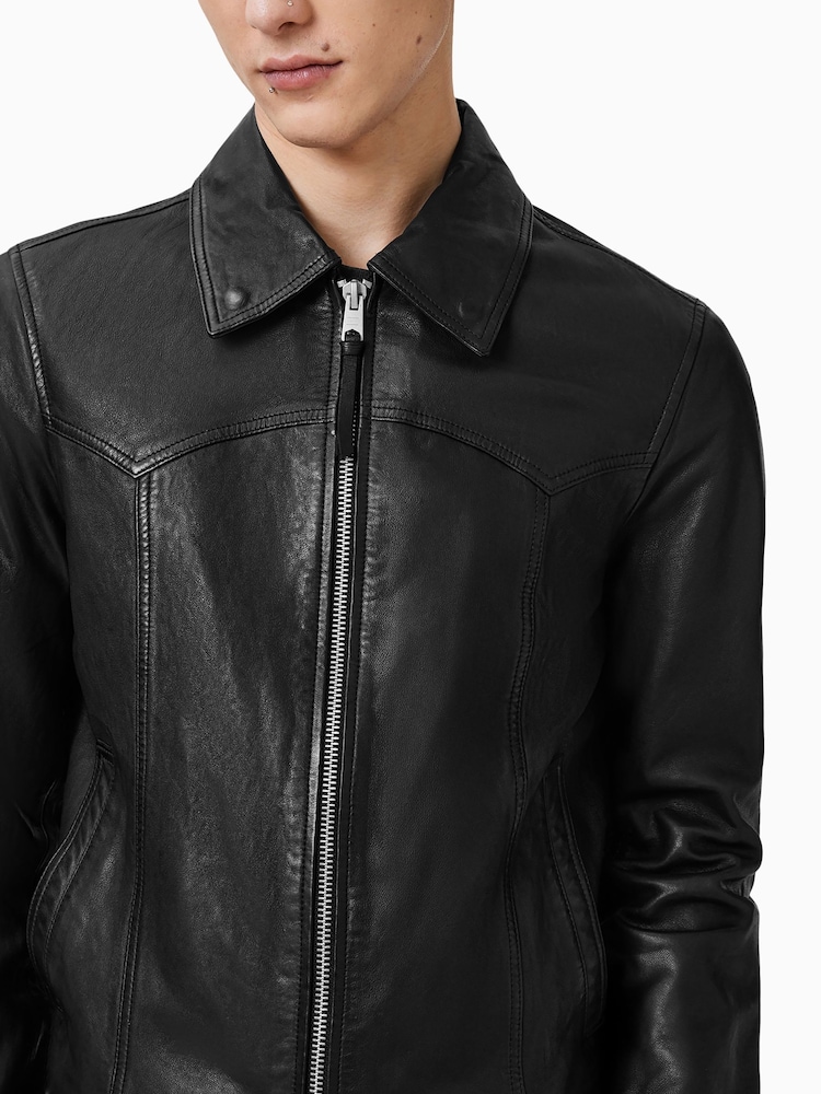 AllSaints Black Nellcot Jacket - Image 5 of 8