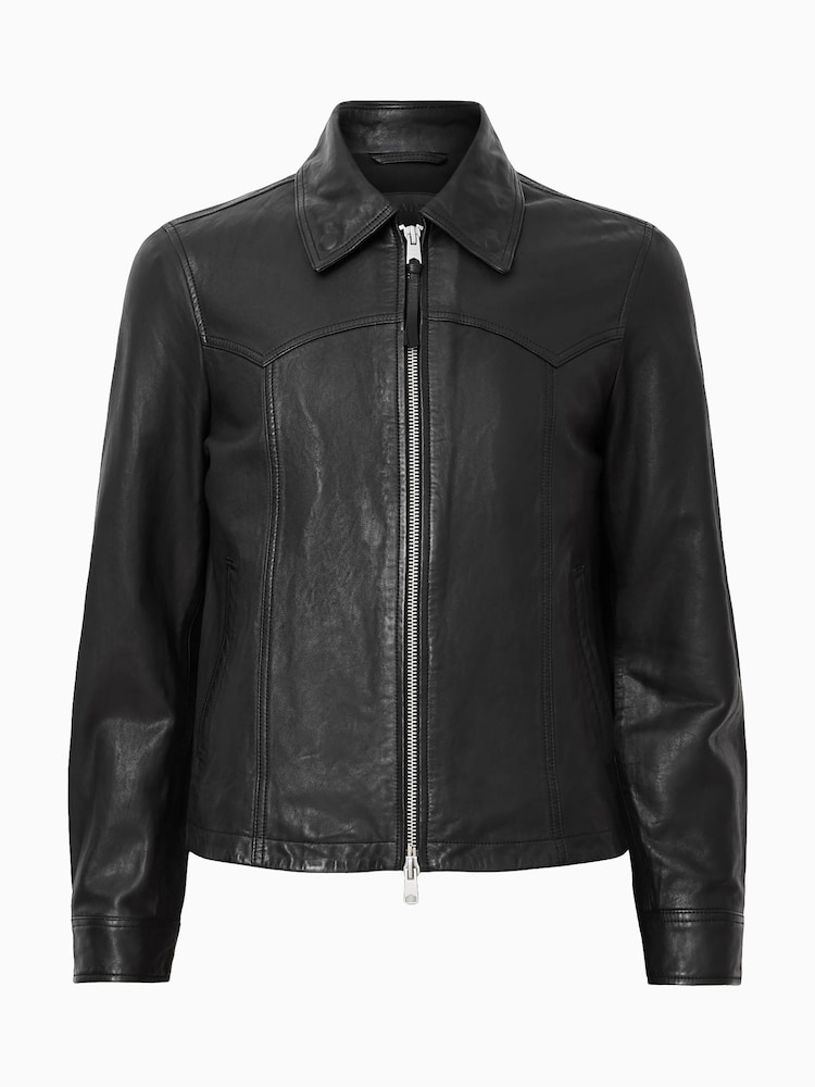 AllSaints Black Nellcot Jacket - Image 8 of 8