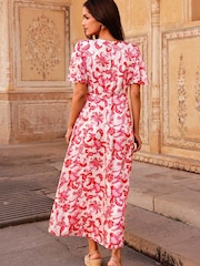 Aspiga Cream Anais Hammered Satin Dress - Image 2 of 4